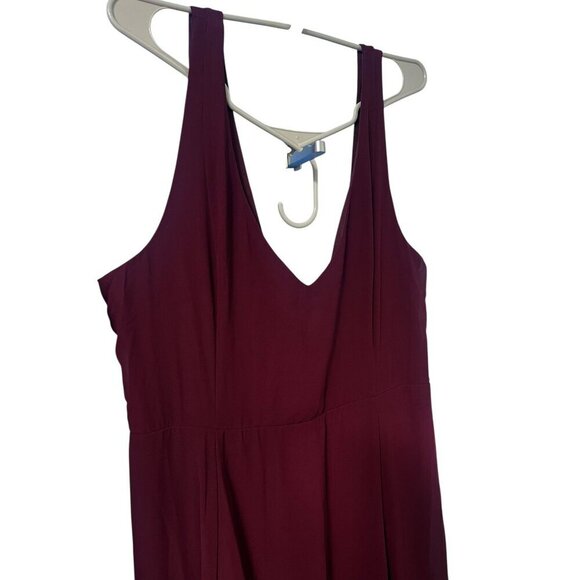 SHOW ME YOUR MUMU DRESS WOMEN XXX-LARGE, MERLOT CHIFFON JEN MAXI DRESS, BRIDESMA - Picture 2 of 4